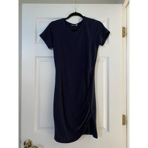 Navy Wrap T-Shirt Maternity Dress